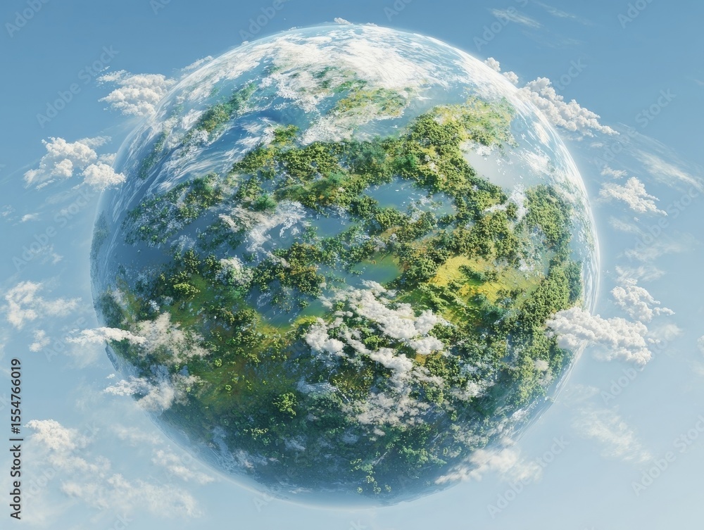 Fototapeta premium green planet earth