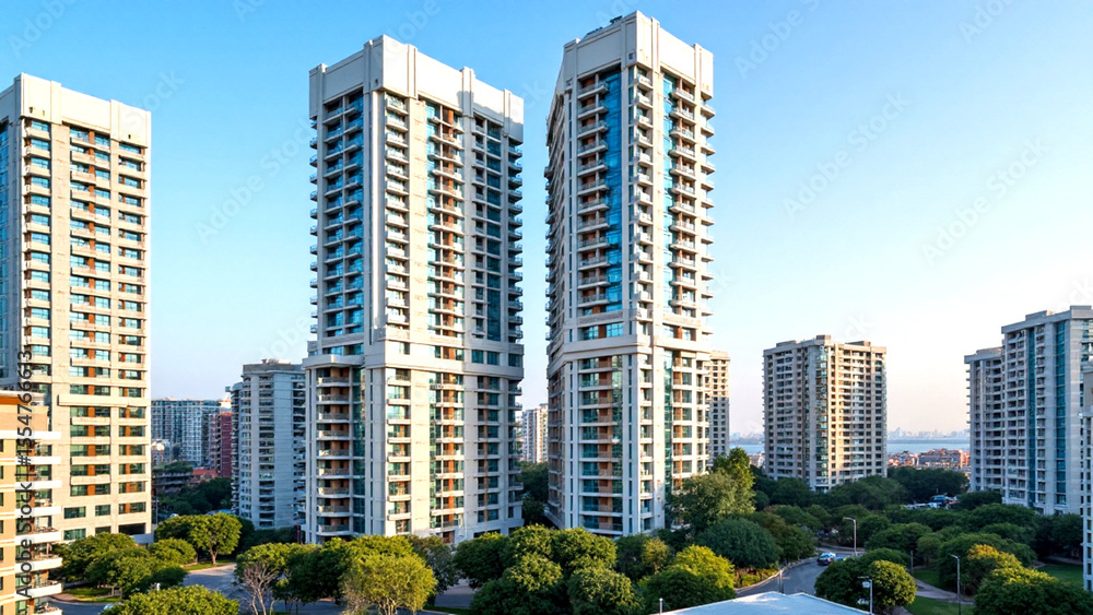 Fototapeta premium Modern Architectural Concepts, Real Estate Visual Assets, Professional Building Design Resources, Urban & Residential Property Graphics 