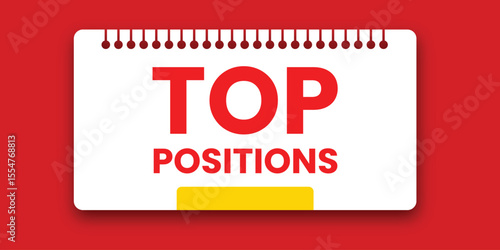 Hiring Notice with Top Positions Label in Red Bold Design