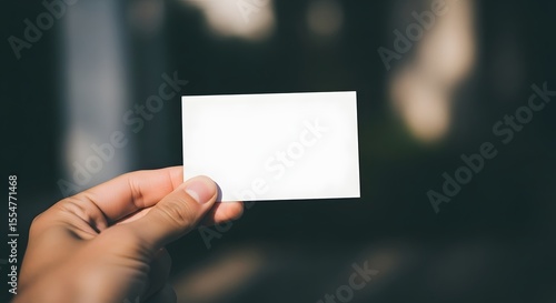 Blank White Card Mockup Perfect for Branding and Design