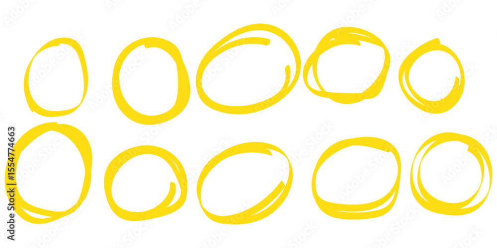 Hand drawn cartoon circle line vector illustration doodle sketch style for concept design. Hand drawn cartoon circle line vector illustration doodle sketch style for concept design.