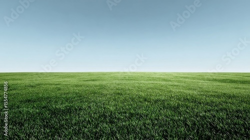 green field and blue sky