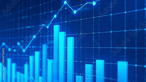 Wallpaper Mural Growing bar graph chart Torontodigital.ca