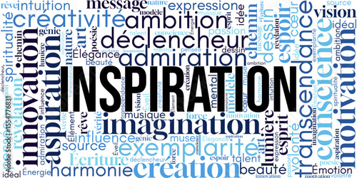 Concept d’inspiration : créativité, idées, imagination, émotions, motivation, expression artistique, pensée positive et sources spirituelles