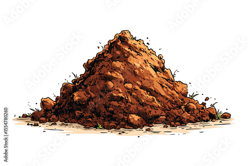 Pile of soil nobody isolated