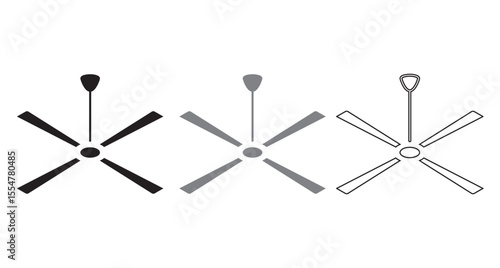 matches on white background electric fan icon
