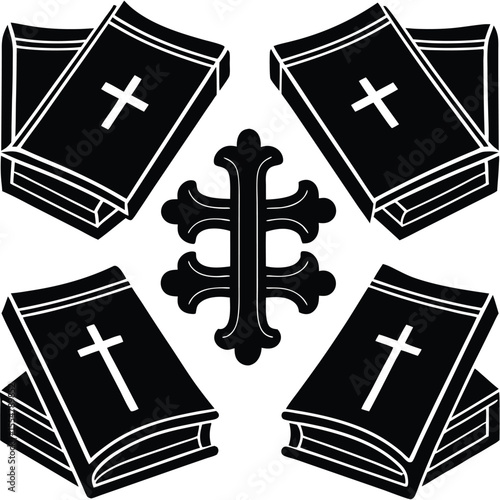 Biblical Books Cross Icons