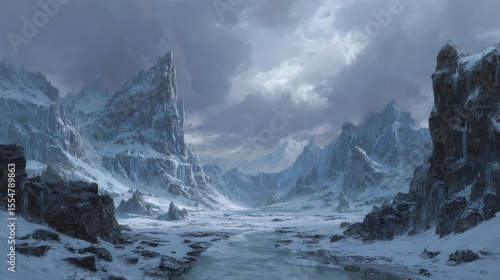 swiss alps in winter