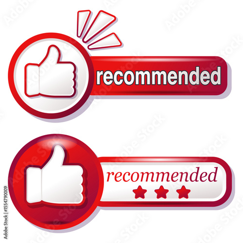 Signs recommended set of buttons for social networks