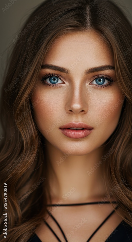Beautiful woman, close-up portrait Beautiful woman, close-up portrait