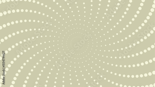 Abstract beige dot spiral pattern forming a vortex. Ideal for backgrounds, optical illusion designs, or science fiction themes.