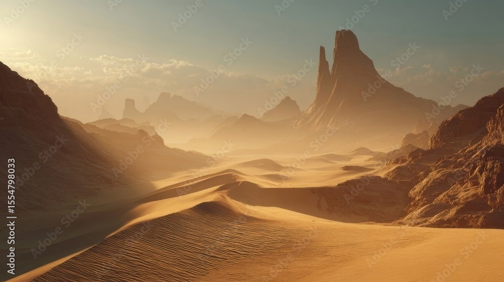 Naklejka premium sunrise in the mountains