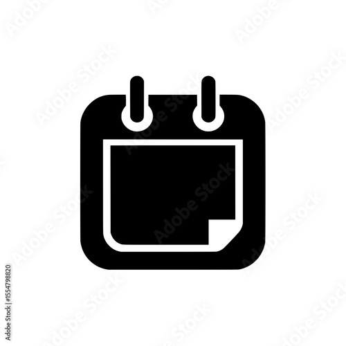 Minimalist Calendar Icon: Time and Event Marker