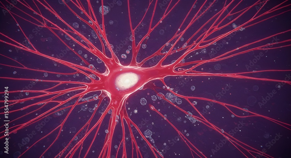 Obraz premium Neuron, Nerve cell, Neural network, Neuron Cell Network