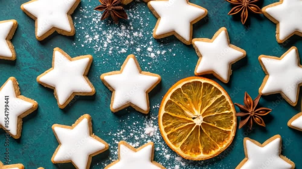 Star shaped iced cookies Star shaped iced cookies