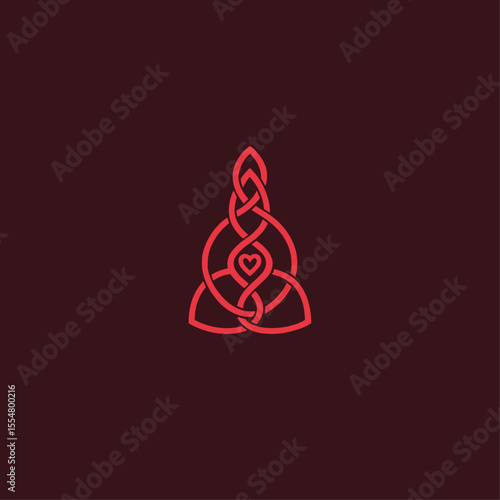 Celtic mother knot logo icon flat vector design