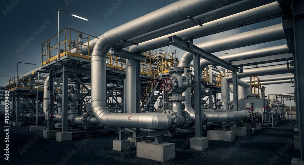 Refinery, Pipeline, Pipes, Industrial Pipeline System at Refinery Refinery, Pipeline, Pipes, Industrial Pipeline System at Refinery
