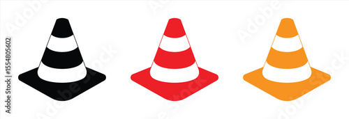 traffic cone icon. safety and barrier traffic vector illustration
