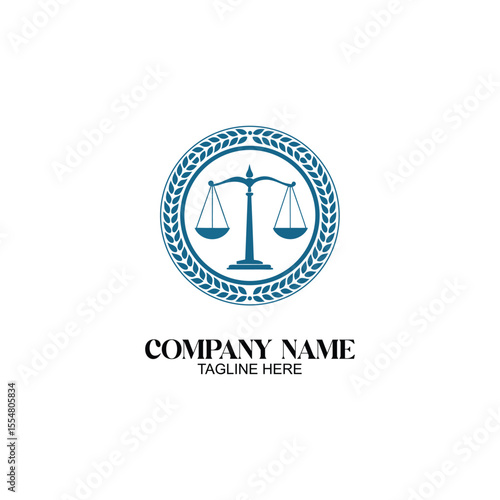 Free Download Balance of Justice: A symbolic emblem of balance and fairness, featuring a classical scale design encompassed within a laurel wreath, representing the principles of law and legal proceedings. - GFXLoad