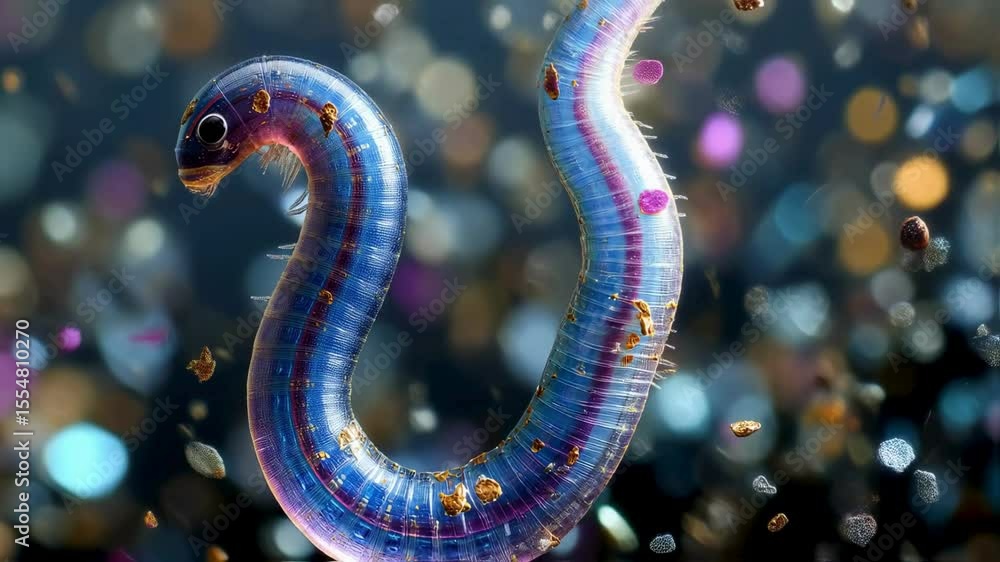 iridescent millipede in a glittering wonderland iridescent millipede in a glittering wonderland