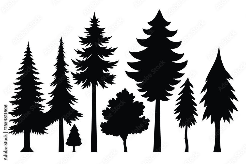 Obraz premium silhouettes of trees