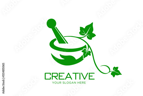 Modern Herbal Unani Logo Design. Ayurveda Logo Design