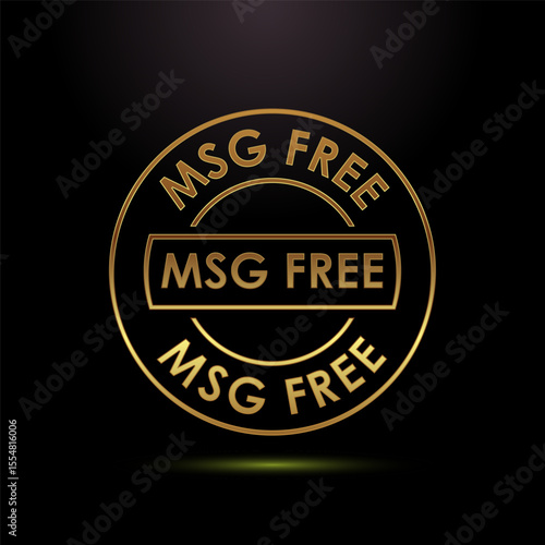 MSG free icon design illustration, Msg label sign for web and app in gold color style