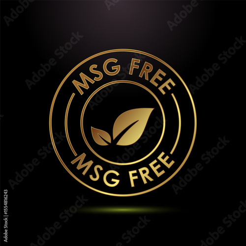MSG free icon design illustration, Msg label sign for web and app in gold color style