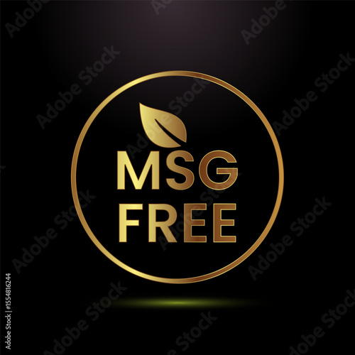 MSG free icon design illustration, Msg label sign for web and app in gold color style