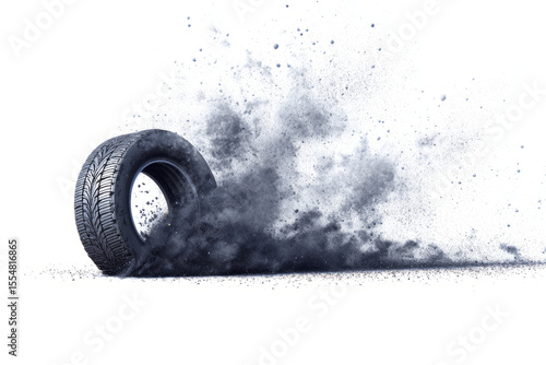 Tire dust explosion from drifting vehicles