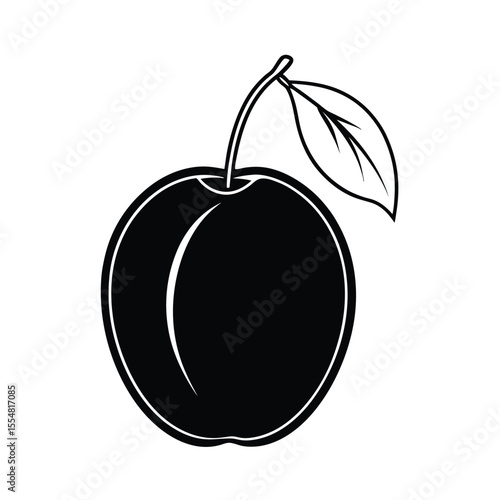 Tableau sur toile Mirabelle plum fruit vector illustration