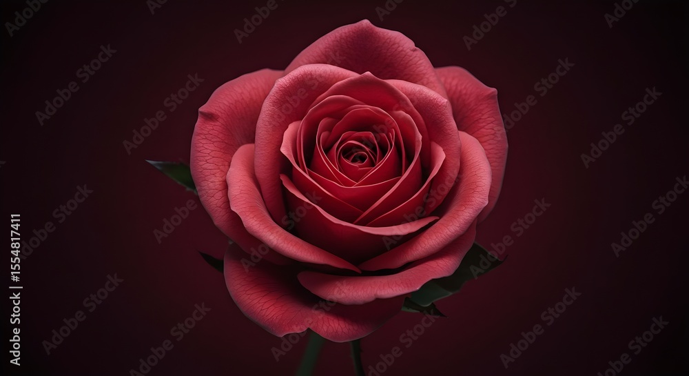 Fototapeta premium Rose, Red rose, Single rose, Single Red Rose Close-up
