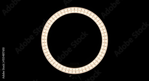 Wallpaper Mural Ring light, Led ring light, Lighting, Illuminated Ring Light on Black Background Torontodigital.ca