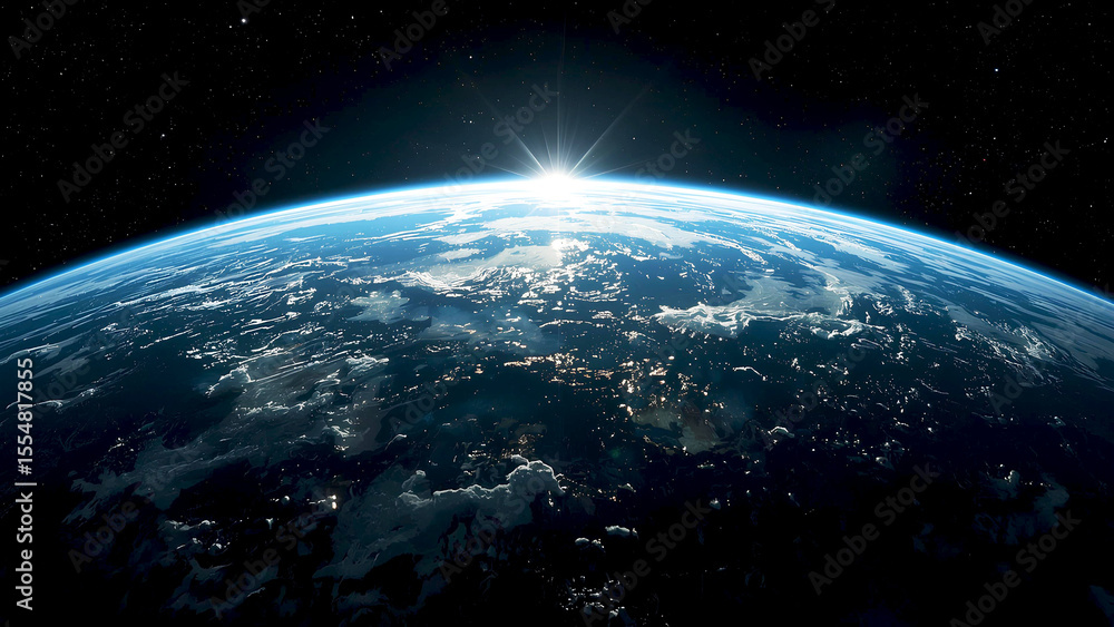 Earth in space, galaxy view Earth in space, galaxy view