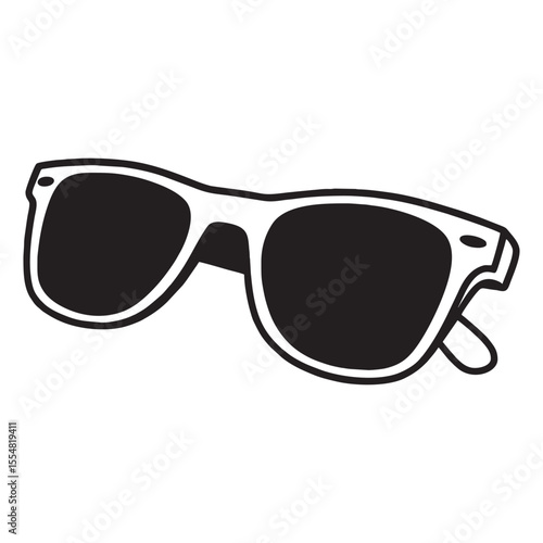 Silhouette image of glasses on white background