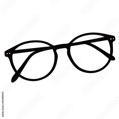 Silhouette image of glasses on white background