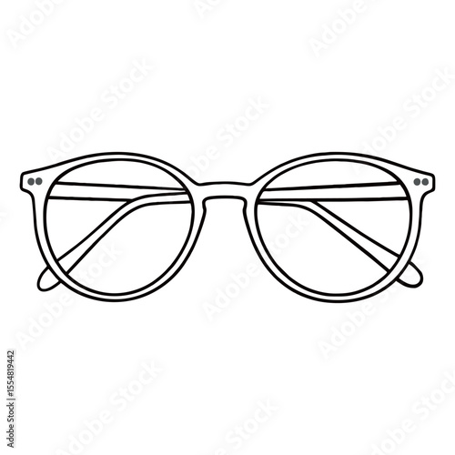 Silhouette image of glasses on white background
