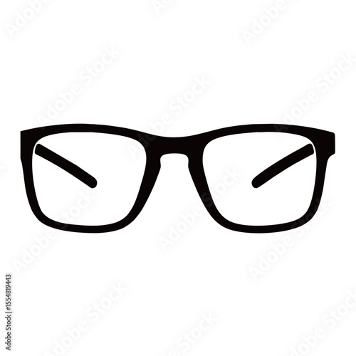 Silhouette image of glasses on white background