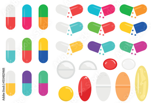 A set, collection, bundle of different pills. 