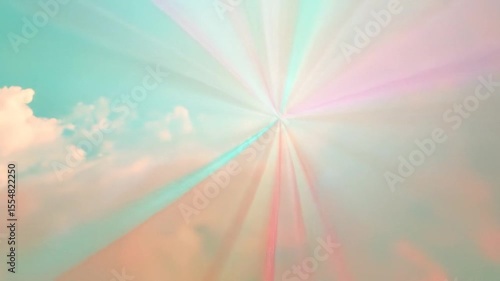 Pastel Sky with Rays of Light: A Serene and Dreamy Animated Background Visual