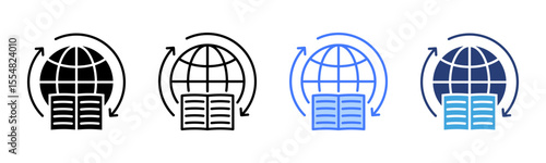 Global Learning icon sheet multiple style collection