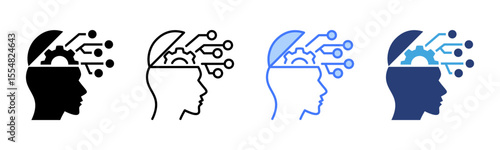 Critical Thinking icon sheet multiple style collection