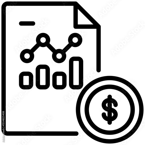 Report icon for weather, website, application, printing, document, poster design, etc