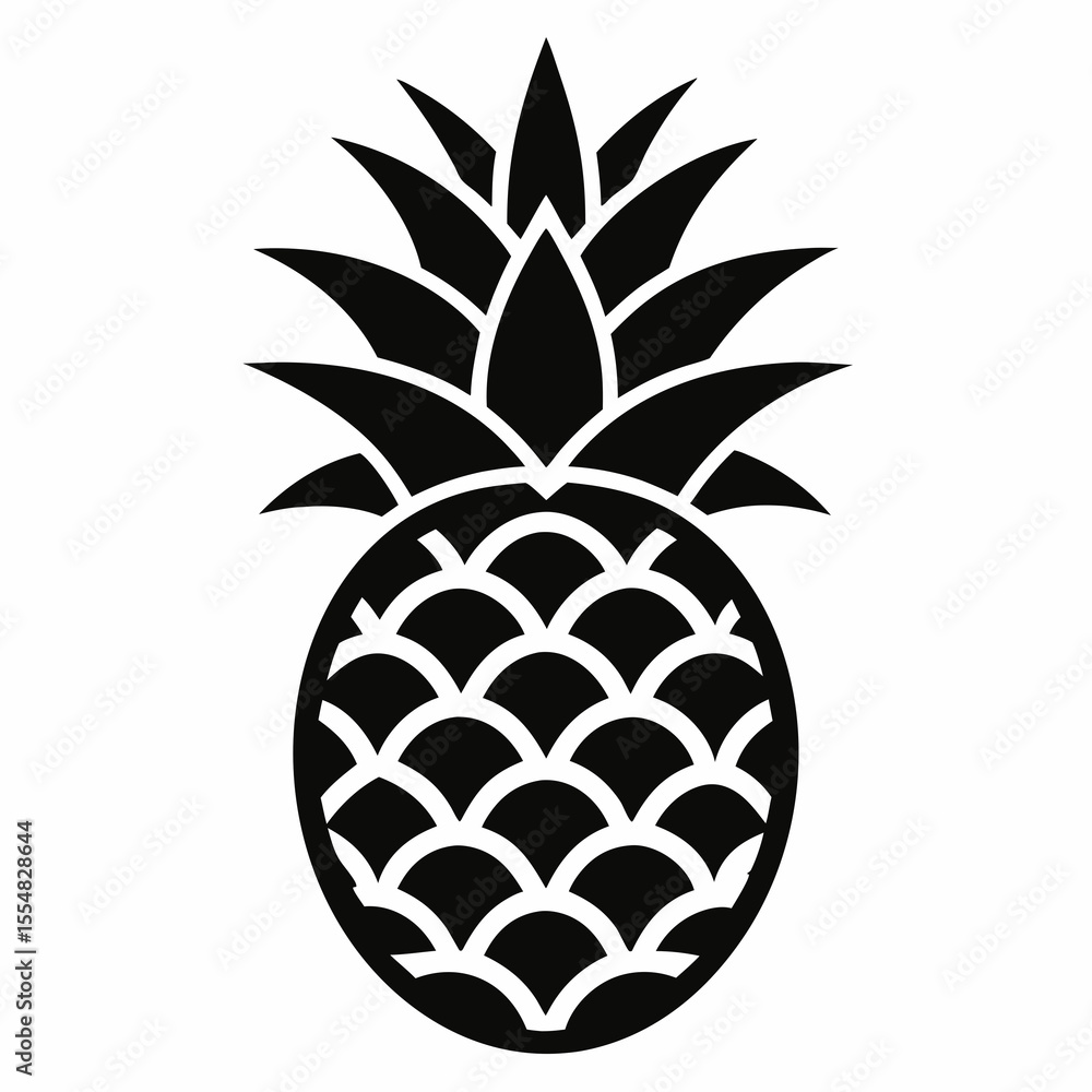 Obraz premium Pineapple isolated on white background