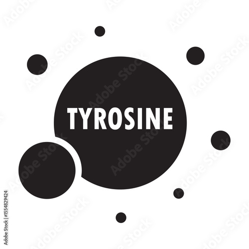 Tyrosine amino acid  molecule glyph icon