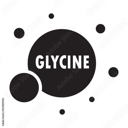 glycine amino acid molecule glyph icon