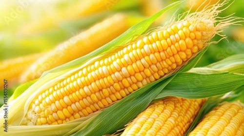 Wallpaper Mural Detailed golden corn rows in sharp focus, natural lighting and blurred space perfect for text or branding Torontodigital.ca