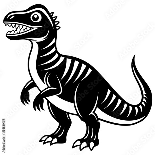 Cartoon trex dinosaur illustration isolated on white background