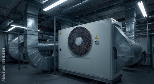 Hvac, Air conditioning, Ventilation, Industrial HVAC System in Modern Building