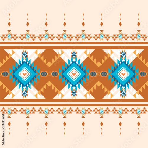 geometric ethnic pattern flowers Luxe. Native American tribal fabric, design vector for woven textile printing, tile,motifs, carpet, cards, motifs, picture books, Mexican boho indian ornament seamless